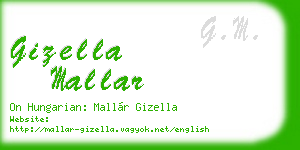 gizella mallar business card